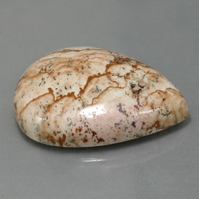 Jaspe multicolor natural de 38,83 ct, en forma de pera, opaco