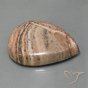Jaspe Multicolor natural de 62.26 ct, En forma de pera, Opaco
