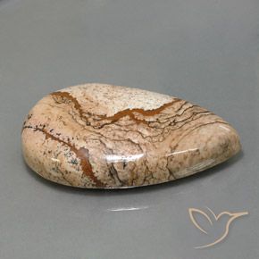 Jaspe Multicolor natural de 73.69 ct, En forma de pera, Opaco