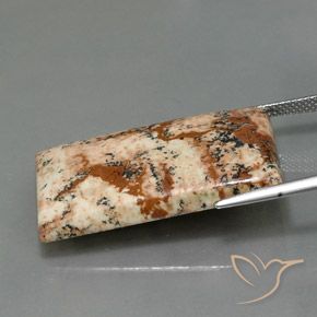 Jaspe Multicolor natural de 26.28 ct, Corte Baguette, Opaco