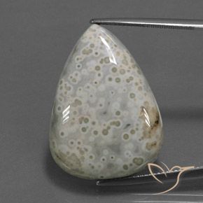 34.98ct Natural Multicolor Jaspe, En forma de pera, Opaco