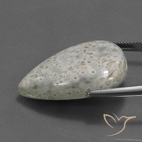 Jaspe Multicolor natural de 34.98 ct, En forma de pera, Opaco