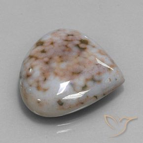 Jaspe Multicolor natural de 32.82 ct, En forma de pera, Opaco