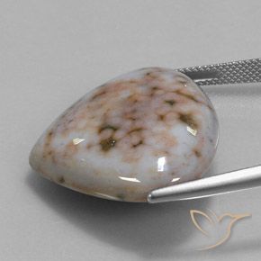 Jaspe Multicolor natural de 32.82 ct, En forma de pera, Opaco