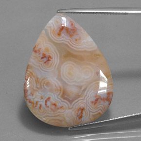 Jaspe multicolor natural de 25,49 ct, en forma de pera, opaco