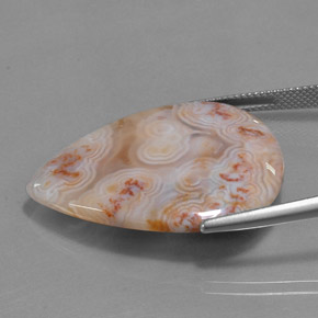 Jaspe multicolor natural de 25,49 ct, en forma de pera, opaco