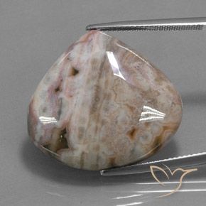 32.85ct Natural Multicolor Jaspe, En forma de pera, Opaco
