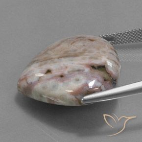 Jaspe Multicolor natural de 32.85 ct, En forma de pera, Opaco