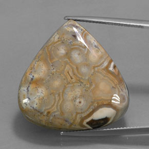 Jaspe Multicolor natural de 38.48 ct, En forma de pera, Opaco