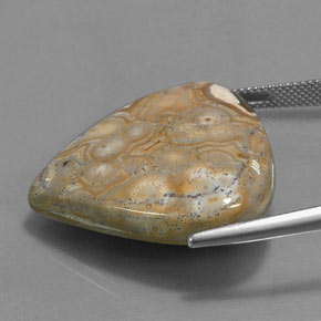 Jaspe Multicolor natural de 38.48 ct, En forma de pera, Opaco