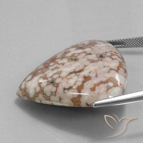 Jaspe Multicolor natural de 56.08 ct, En forma de pera, Opaco