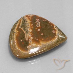Jaspe Multicolor natural de 41.62 ct, En forma de pera, Opaco