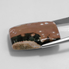 Jaspe Multicolor natural de 36.31 ct, Corte Baguette, Opaco