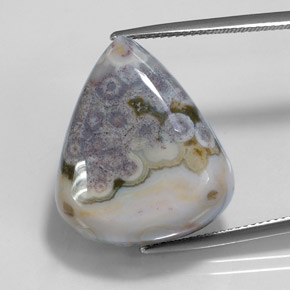 Jaspe multicolor natural de 29,32 ct, en forma de pera, opaco