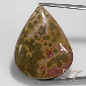 41.21ct Natural Multicolor Jaspe, En forma de pera, Opaco