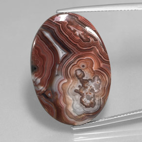 Jaspe multicolor natural de 22,62 ct, corte óvalo, opaco