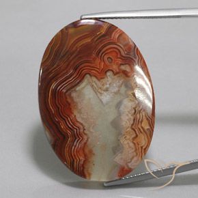 33.61ct Natural Multicolor Jaspe, Ovalada, Translúcido