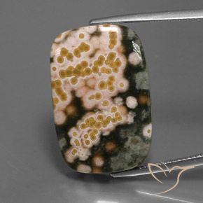 20.08ct Natural Multicolor Jaspe, Forma Cojín, Opaco