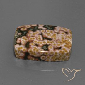 Jaspe Multicolor natural de 21.22 ct, Corte Baguette, Opaco