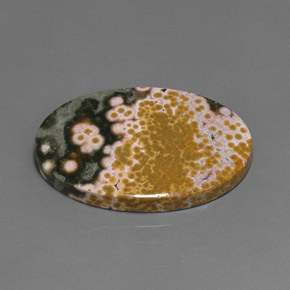 Jaspe Multicolor natural de 38.01 ct, Corte Óvalo, Opaco