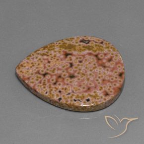 Jaspe Multicolor natural de 44.44 ct, En forma de pera, Opaco