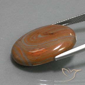 Jaspe Multicolor natural de 17.79 ct, Ovalada, Opaco
