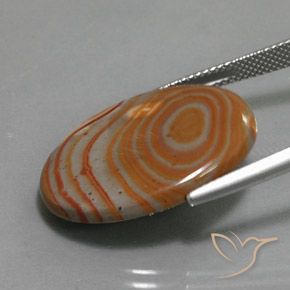 Jaspe Multicolor natural de 12.49 ct, Ovalada, Opaco