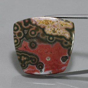 Jaspe multicolor natural de 36,00 ct, forma elegante, opaco