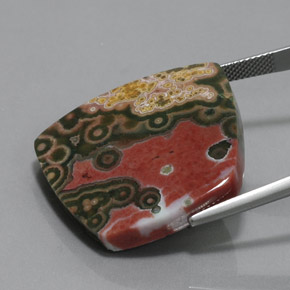 Jaspe multicolor natural de 36,00 ct, forma elegante, opaco