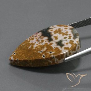 Jaspe Multicolor natural de 34.46 ct, En forma de pera, Opaco