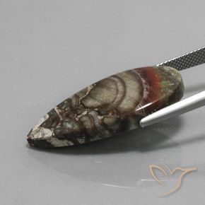 Jaspe Multicolor natural de 16.94 ct, En forma de pera, Opaco