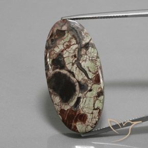 23.72ct Natural Multicolor Jaspe, Ovalada, Opaco