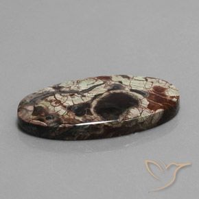 Jaspe Multicolor natural de 23.72 ct, Ovalada, Opaco
