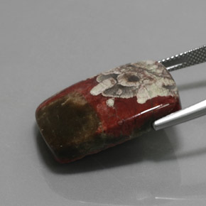 Jaspe multicolor natural de 25,26 ct, corte cojín, opaco