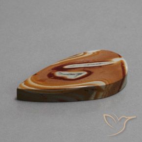 Jaspe Multicolor natural de 18.58 ct, En forma de pera, Opaco