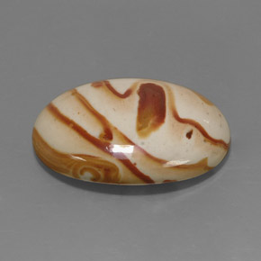 Jaspe multicolor natural de 18,37 ct, corte óvalo, opaco