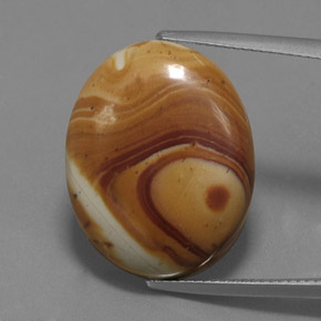 Jaspe multicolor natural de 16,29 ct, corte óvalo, opaco