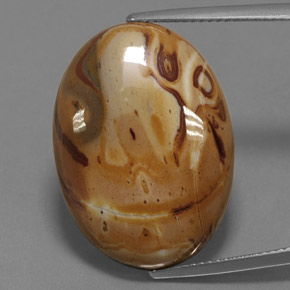 Jaspe Multicolor natural de 19.06 ct, Corte Óvalo, Opaco