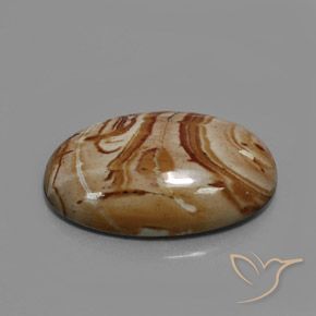Jaspe Multicolor natural de 13.71 ct, Ovalada, Opaco