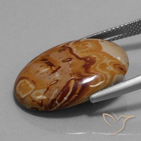 Jaspe Multicolor natural de 11.88 ct, Ovalada, Opaco