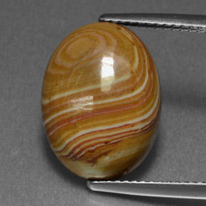 Jaspe multicolor natural de 7,34 ct, corte óvalo, opaco