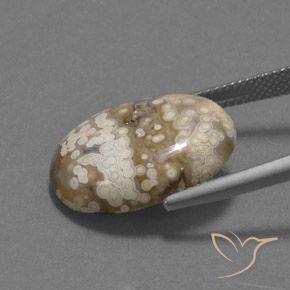Jaspe Multicolor natural de 13.09 ct, Ovalada, Opaco