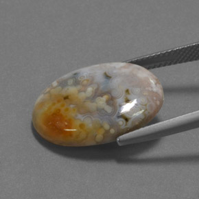 Jaspe Multicolor natural de 12.16 ct, Corte Óvalo, Opaco