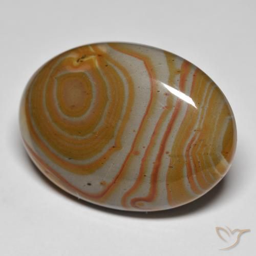 34.64ct Natural Multicolor Jaspe, Ovalada, Opaco