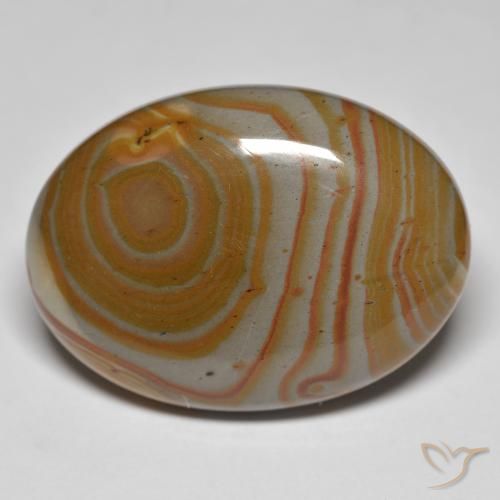 Jaspe Multicolor natural de 34.64 ct, Ovalada, Opaco