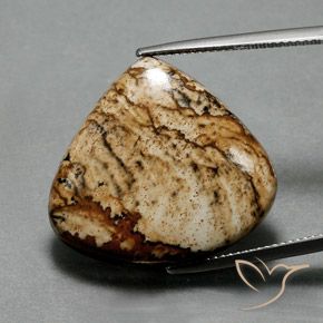 24.75ct Natural Multicolor Jaspe, En forma de pera, Opaco