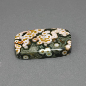 Jaspe multicolor natural de 18,21 ct, corte cojín, opaco