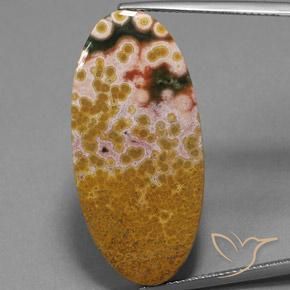 25.07ct Natural Multicolor Jaspe, Ovalada, Opaco