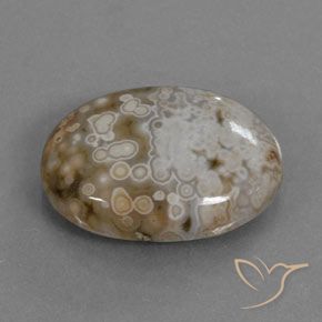 Jaspe Multicolor natural de 12.72 ct, Ovalada, Opaco