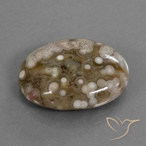Jaspe Multicolor natural de 12.50 ct, Ovalada, Opaco
